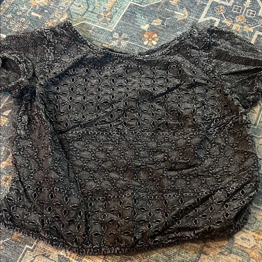 American Eagle Outfitters Black Lace Blouse